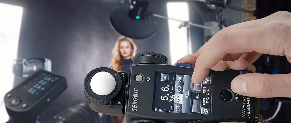 Sekonic light meters with Skyport radio