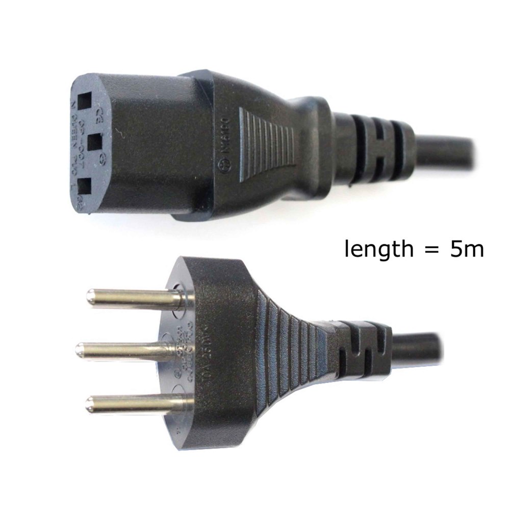 Power Cord C13 straight 5m for CH (Switzerland)