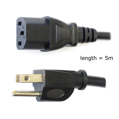 Power Cord C13 Straight 5 m for US & Canada