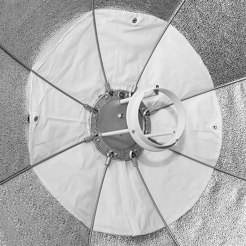 Reverse mounting of studio flash